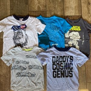 Bundle of 5 Boy Size 5 Graphic T-Shirts